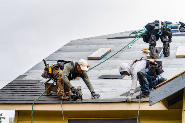 Professional Gutter Installation technician working in Gridley, CA